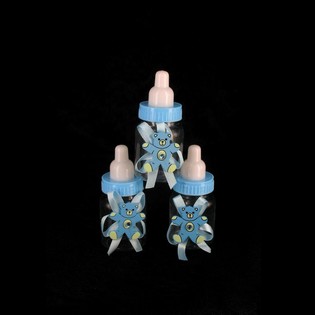 DECORATION BLUE WATER BOTTLE WITH BEAR (12p.)