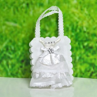 Wedding Favor Bag - Wedding Dress Design (12 pcs.)