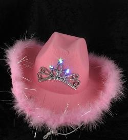 COWBOY HAT WITH LIGHT - PINK (6 pcs.)