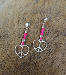Pink Heart Earrings (1 pc)