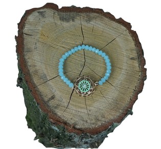 Blue Ibiza-Style Bracelet with Charm (1 pc.)