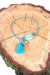 Turquoise Ibiza Style Bracelet with Tassel (1 pc.)