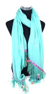 Ibiza Style Scarf Turquoise (1 pc)
