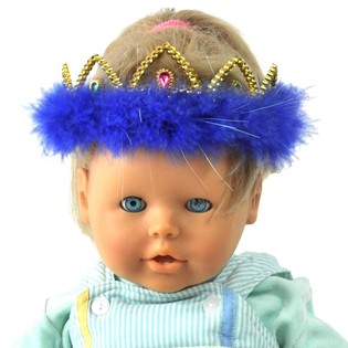 GOLDEN crown with BLUE PLUSH EDGE (12st).