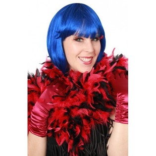 Feather Boa Red and Black 180 cm (6 pcs)