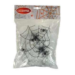 Halloween Decorative Spider Web with 2 Spiders (4 pcs.)