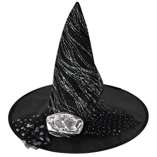 Witch Hat with Silver Flower (3 pcs.)
