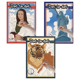 MIX COLOR BOOKS DOT-TO-DOT, TREK LINE AND COLOR IN (24h.)
