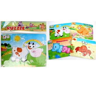 MIX ANIMALS PUZZLES, 26x19 Cm. (24st.)