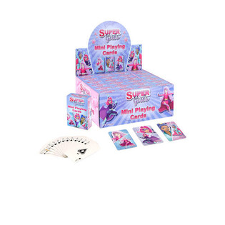 MINI PLAYING CARDS - MODEL: SUPER GIRLS IN DISPLAY (24st.)