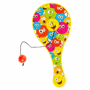 PADDLE BAT - WITH ELASTIC BALL - MODEL: SMILEY (48 Pcs.)
