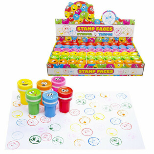 SMILEY / HAPPY FACE STAMPS IN DISPLAY (60 pcs.)
