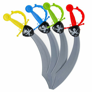 PIRATE CUTLASS WITH PIRATE EYE PATCH (12 pcs)