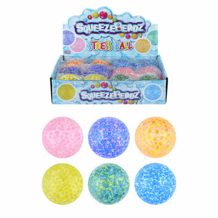 SQUEEZE BEADS STRESS BALL Ø7CM IN DISPLAY (12 pcs)