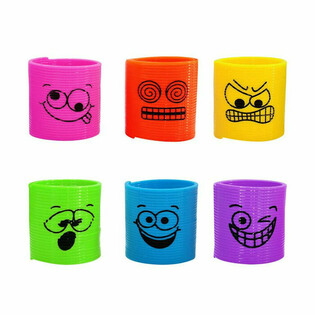 MINI FUNNY FACES SLINKY SPIRALS &Oslash;3.5 CM (6 pcs)