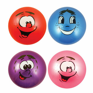 Cheerful Smiley Face Ball &Oslash; 25 cm (Pack of 12)