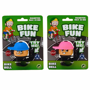BIKE FUN Kids' Bicycle Bell on Card (24 pcs)