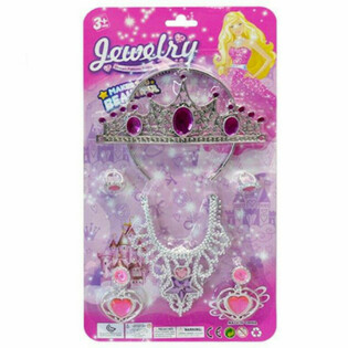 PRINCESS BEAUTY SET - TIARA, EARRINGS, NECKLACE & RINGS