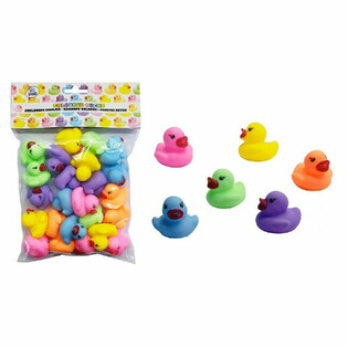 Small Colored Bath Ducks (24 pcs)