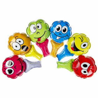 SELF-INFLATING SMILEY HAND BALLOONS (48 pcs)
