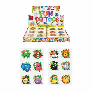 FUN TATTOOS - MODEL: JUNGLE ANIMALS IN DISPLAY (96 pcs)