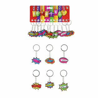 Comic Signs Keychains Mix (12 pcs)
