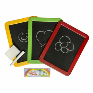 CHALKBOARD WITH SPONGE AND CHALK - MIXED COLORS (12 pcs.)