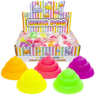 Squeeze Neon Poo - Mix Colors - Display (50 pcs.)