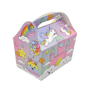 MENU BOX UNICORN - Dim 18.5x12x19 CM - FOOD BOX - KIDS BOX (24 pcs)