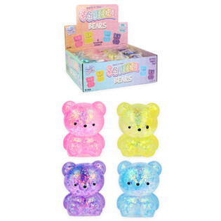 SQUEEZE BEARS - SUGAR FILLED - MIXED COLOURS IN DISPLAY (12 pcs)